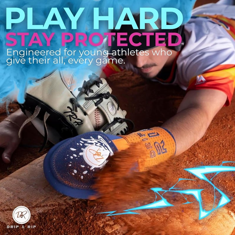 Drip & Rip Sliding Mitt Youth for Baseball & Softball - Ice Cream Sliding Mitt Design with Hand Protection - Base Running, Breathable, Durable, Ambidextrous - Ages 10+ - Image 2